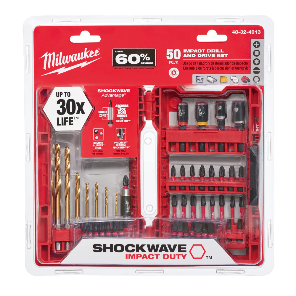 Milwaukee 48-32-4013 Shockwave Impact Duty Driver Bit Set 50 Piece - Mactool Shop