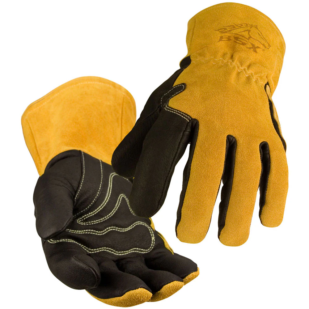 Black Stallion BM88-MD BSX Premium Pigskin & Cowhide MIG Gloves, Medium - Mactool Shop