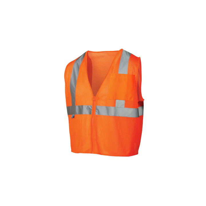 Pyramex RVZ2120L Safety Vest - Hi-Vis Orange - Size Large - Mactool Shop