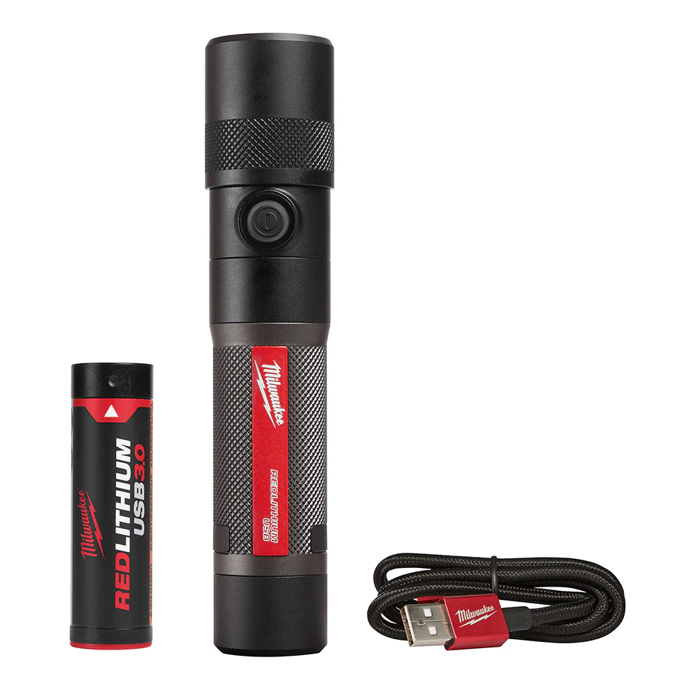 Milwaukee 2161-21 USB RECHARGEABLE 1100L TWIST FOCUS FLASHLIGHT - Mactool Shop