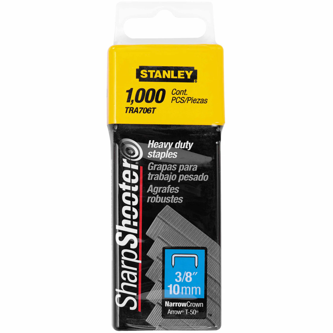 Stanley TRA706T Heavy Duty Narrow Crown Staples 3/8