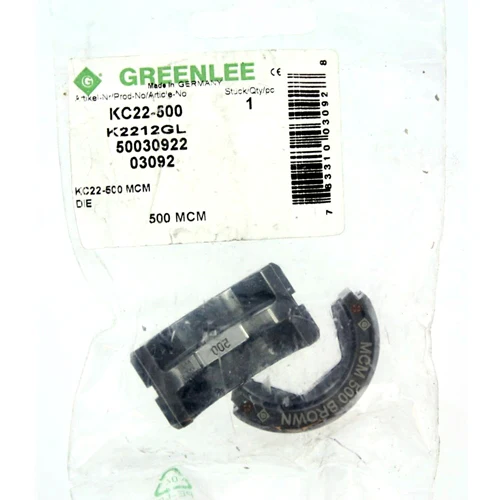 Greenlee KC22-500 6-Ton Crimping Die for 500 kcmil (MCM) Cable - Mactool Shop