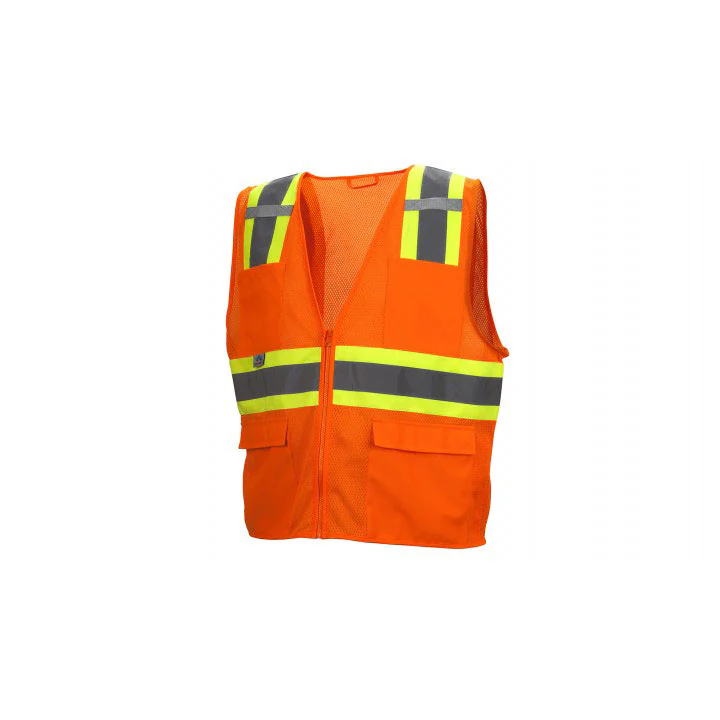 Pyramex RVZ2320X2 Safety Vest - Hi-viz orange - All mesh - Size 2X Large - Mactool Shop