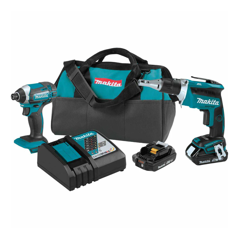 Makita XT262R 18V LXT Li-Ion Compact Cordless 2-Piece Combo Kit 2.0 Ah - Mactool Shop