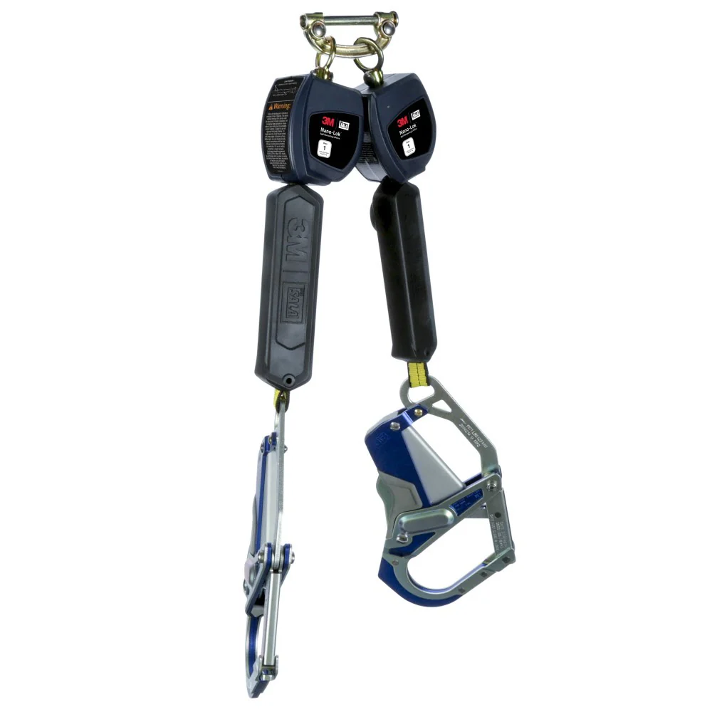DBI Sala 3100554 Nano-Lok Personal Twin-Leg Self Retracting Lifeline, Web comfort Grip, 6', Class 1, ANSI - Mactool Shop