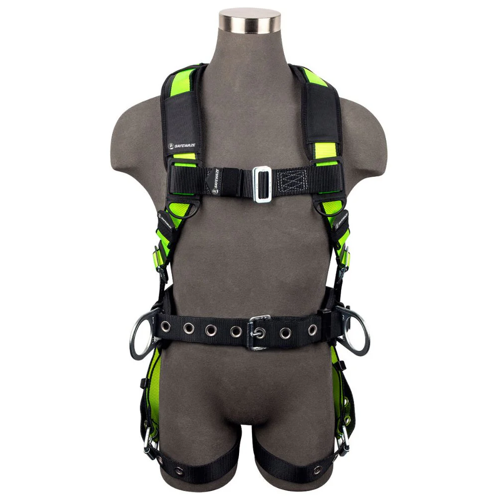 Safewaze FS160-XL Pro Construction Harness, Free Floating Waist Pad: 3D, Mb Chest, Tb Legs - Mactool Shop