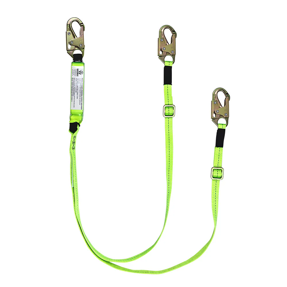 Safewaze FS561-AJ 6' Energy Absorbing Lanyard With Double Locking Snap Hooks - Mactool Shop