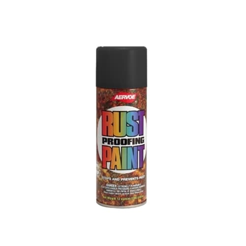Aervoe 312 12 oz. Flat Black DTM Rust Proof Enamel Any-Way Paint - Mactool Shop