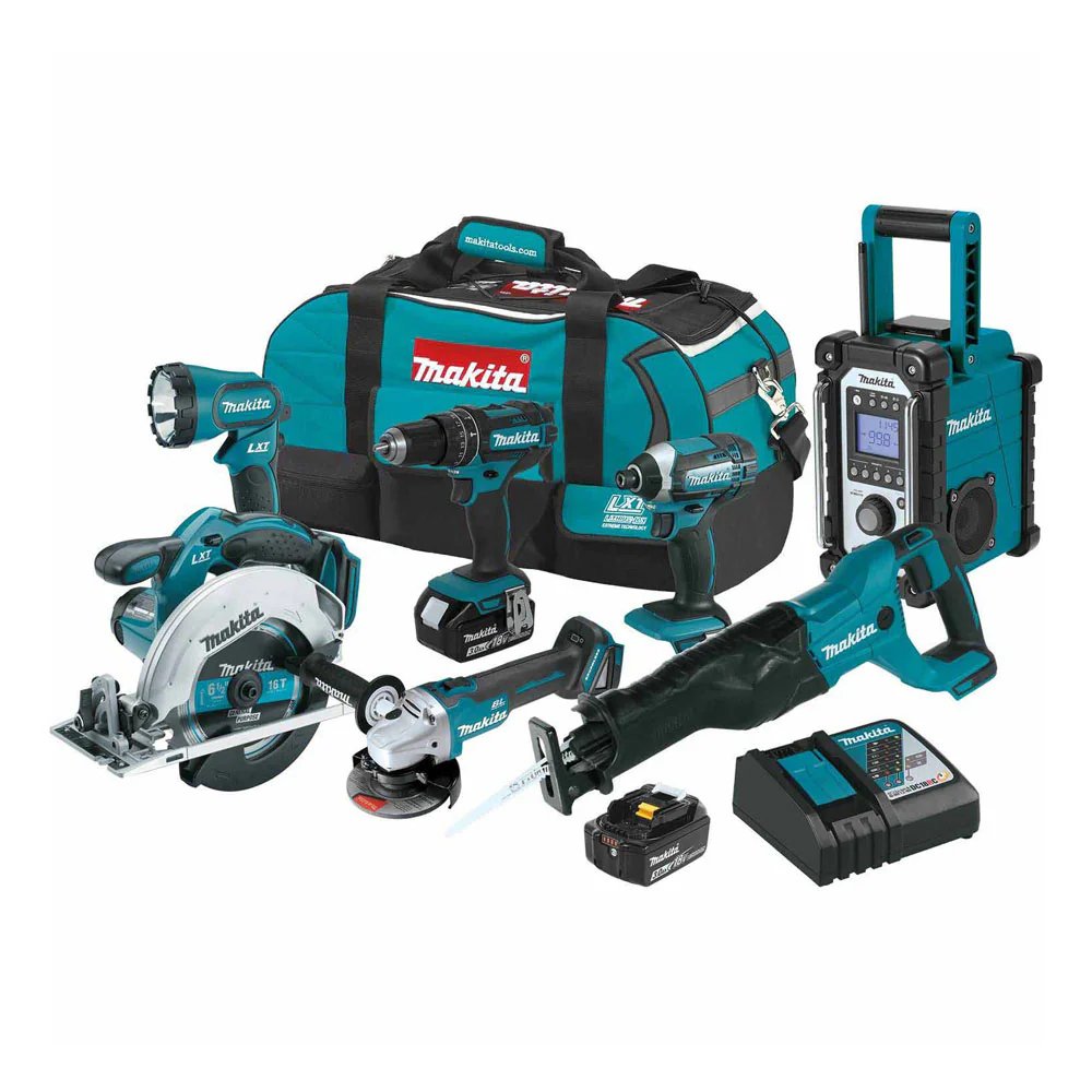 Makita XT704 18V LXT Li-Ion Cordless 7-Piece Combo Kit 3.0 Ah - Mactool Shop