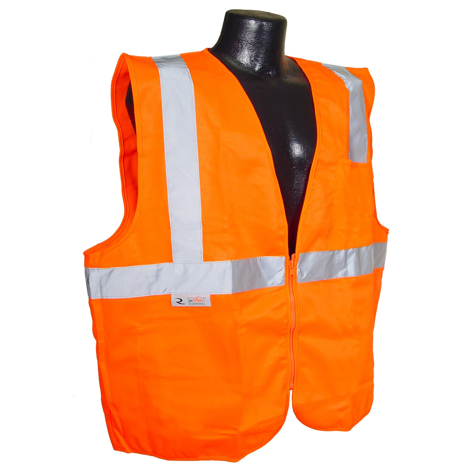 Radians SV2ZOS4X 4XL Class 2 Vest Orange Solid w/ Zipper - Mactool Shop