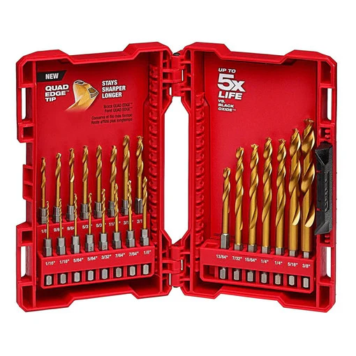 Milwaukee 48-89-4631 23 Piece TiN Shockwave Drill Bit Kit - Mactool Shop