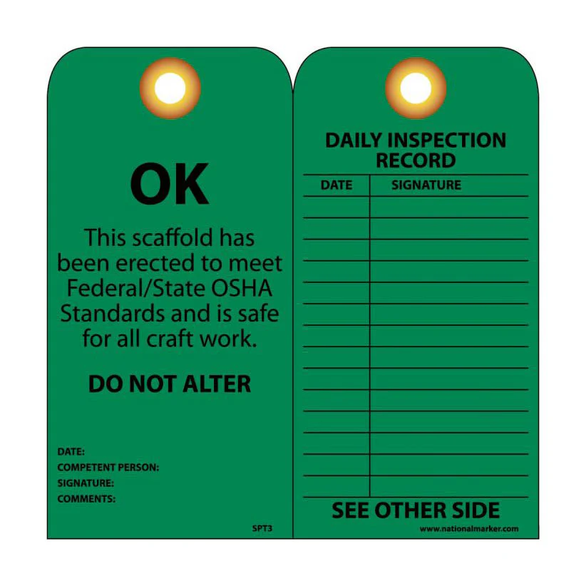 National Marker SPT3 Accident Prevention Tag, 6