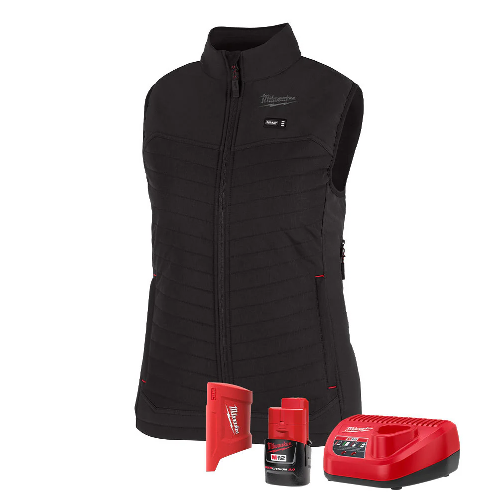 Milwaukee F300B-21 M12 Women's Black Axis Vest with (1) 2.0 Ah Battery and Charger - Mactool Shop