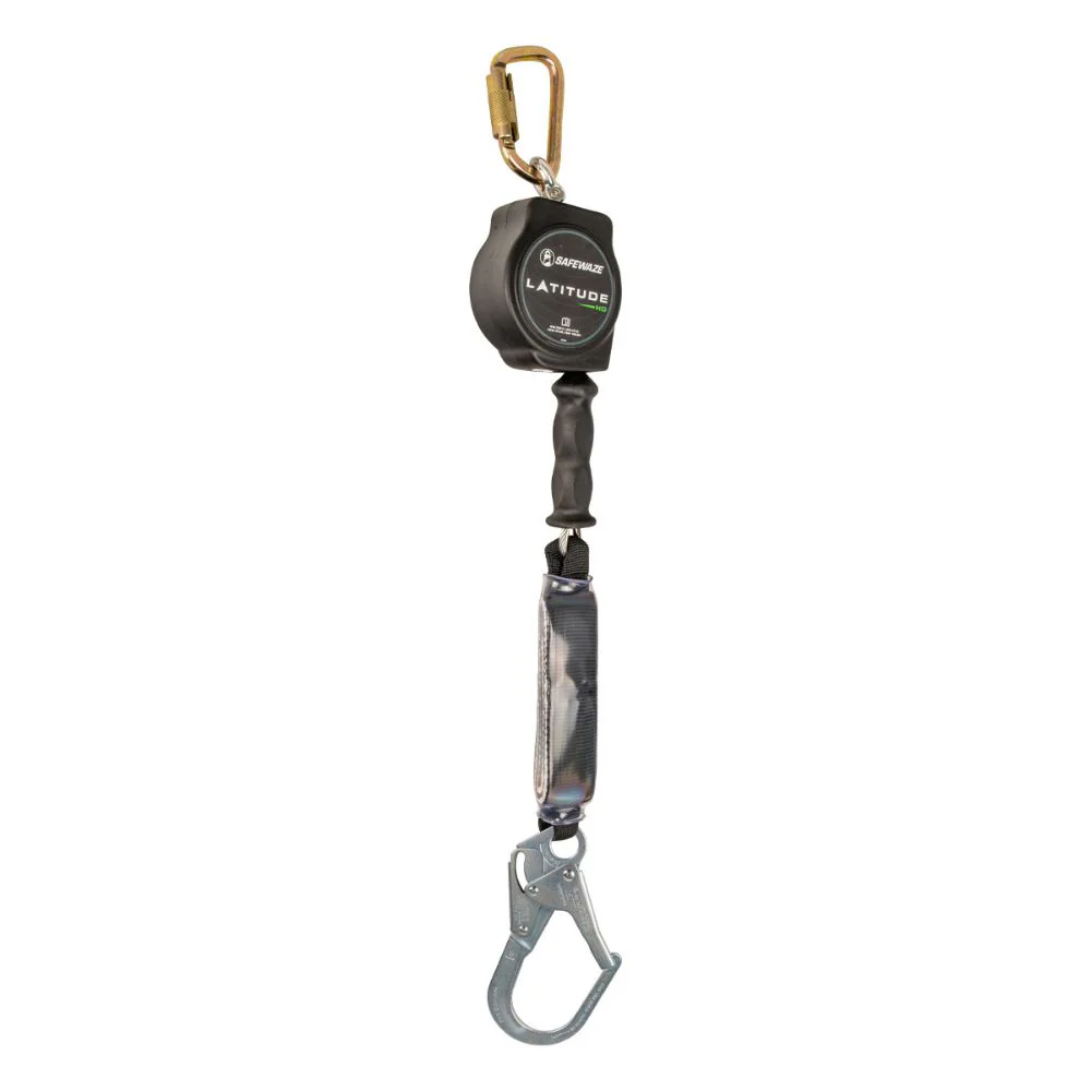 Safewaze SW8008-10-RBH Latitude HD 10' Single Cable SRL: Carabiner, Rebar Hook - Mactool Shop