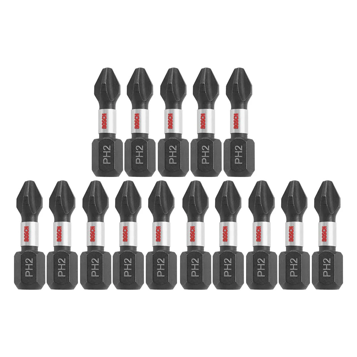 Bosch ITPH2115 15 pc. Impact Tough 1 In. Phillips #2 Insert Bits - Mactool Shop