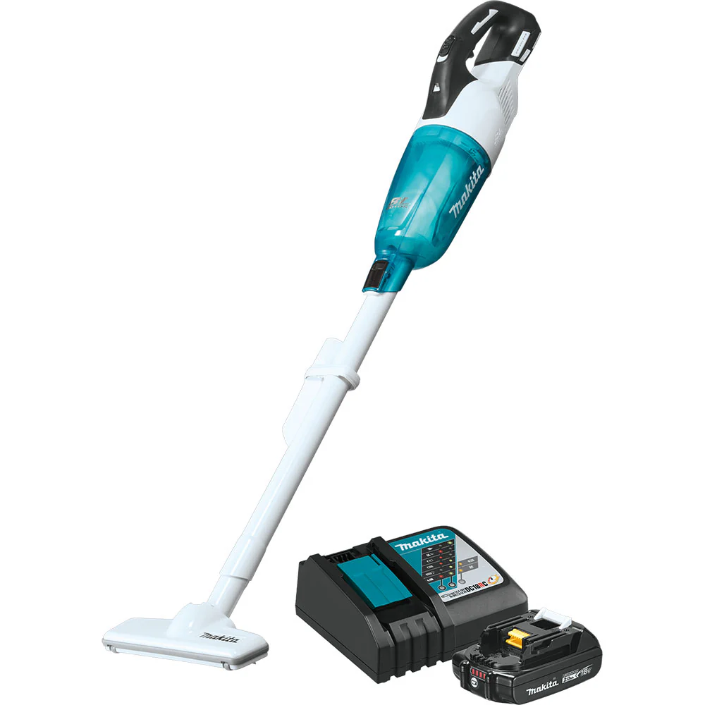 Makita XLC03R1WX4 18V LXT Compact Cordless Vacuum Kit, Trigger w/ Lock (2.0Ah) - Mactool Shop