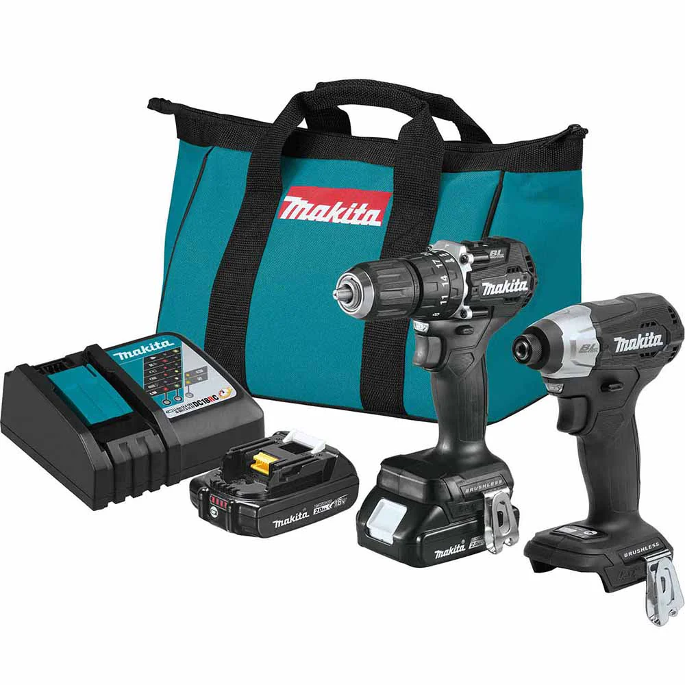 Makita CX205RB 18V LXT Lithium-Ion Sub-Compact Brushless Cordless 2-Pc. Combo Kit (2.0Ah) - Mactool Shop