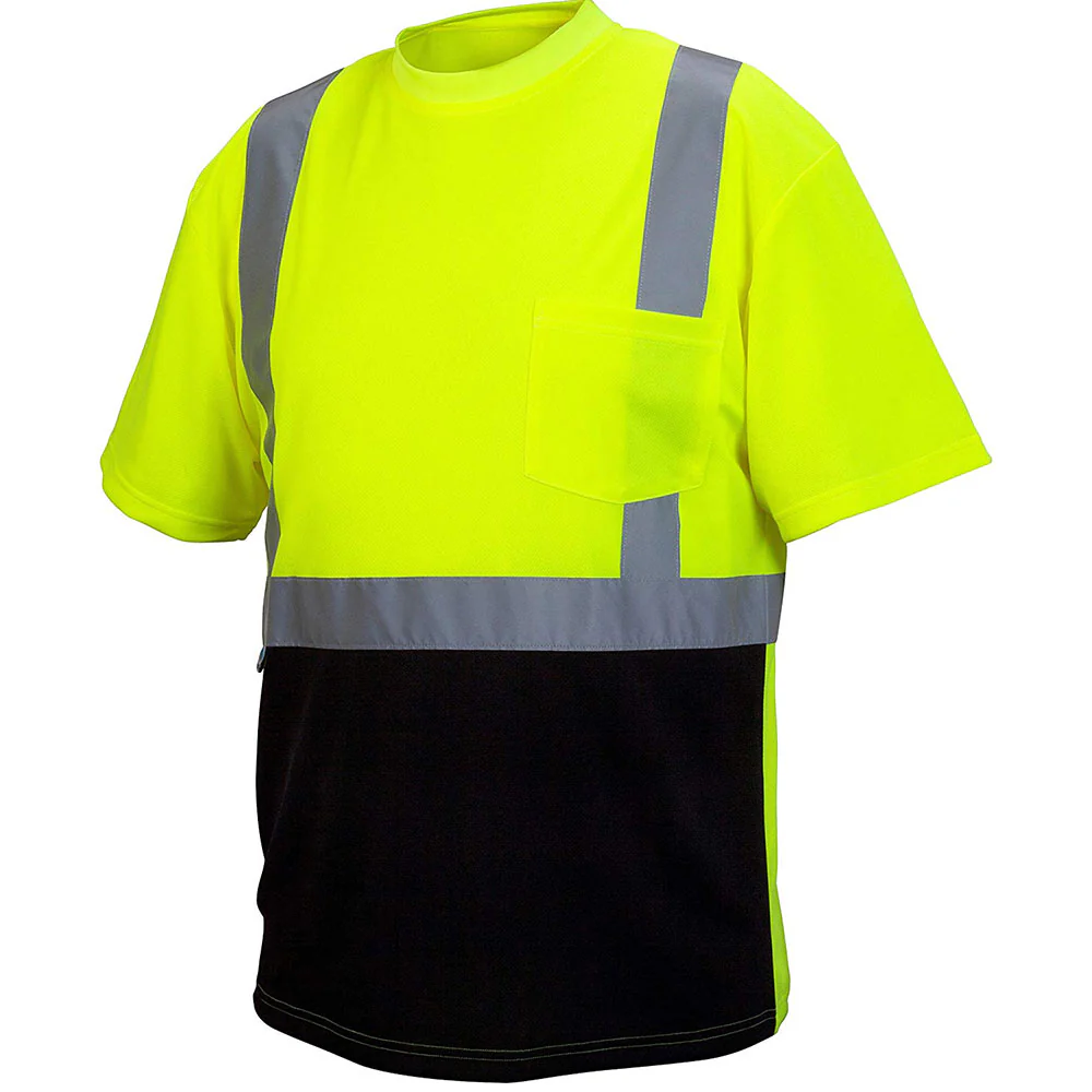 Pyramex RTS2110BX3 Hi-Vis Lime T-Shirt -Lightweight Polyester, 3X-Large - Mactool Shop