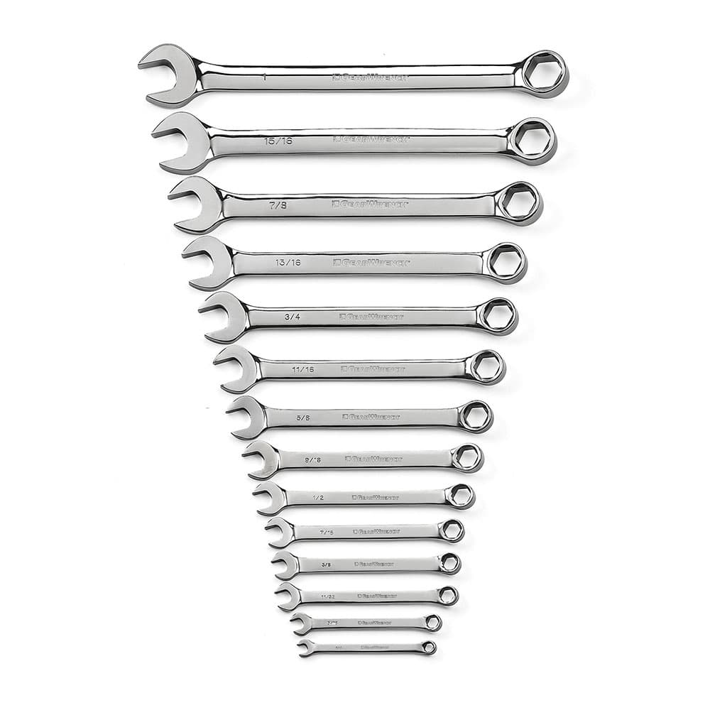 GearWrench 81924 14 Pc. 6 Point Combination SAE Wrench Set - Mactool Shop