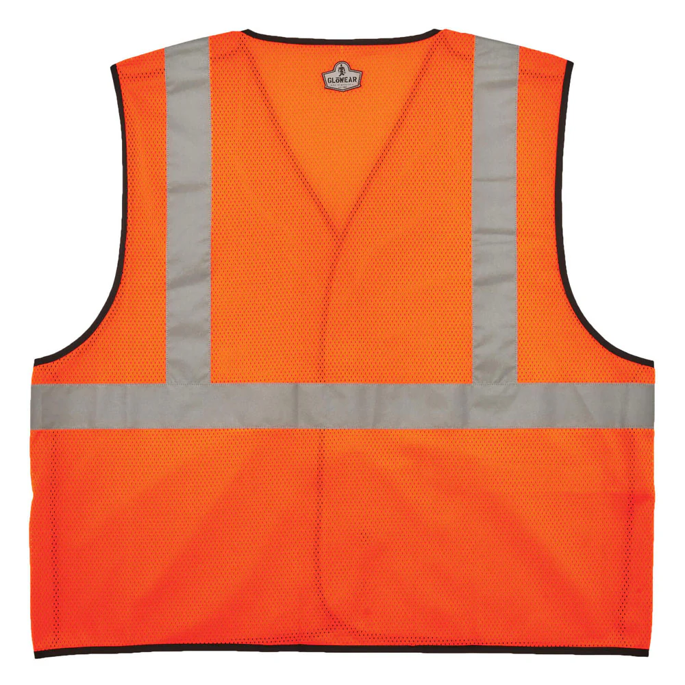 Ergodyne 21087 GloWear 8216BA Type R Class 2 Breakaway Mesh Vest ID Badge Holder, 2XL/3XL HV Orange - Mactool Shop