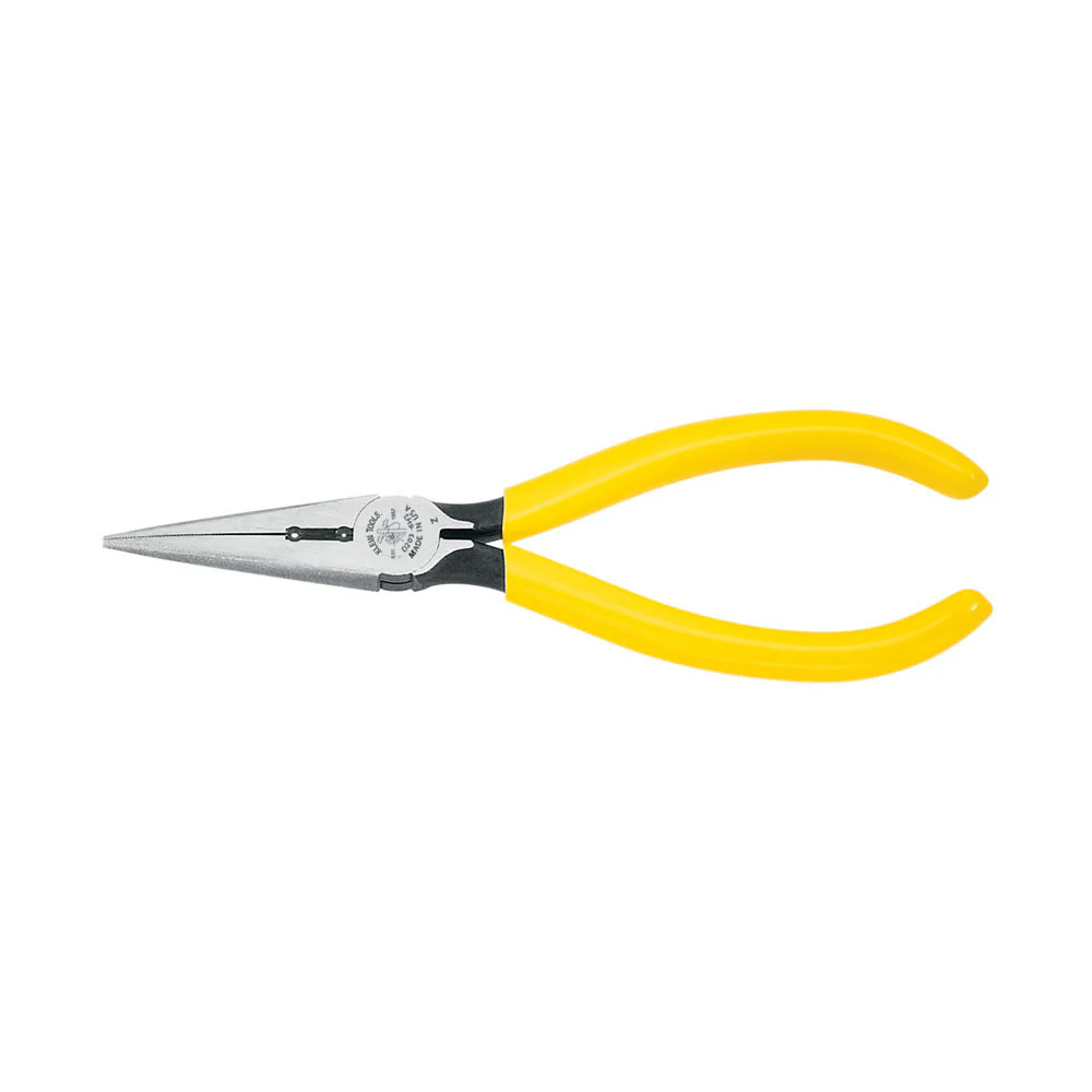 Klein Tools D203-6H2 Pliers, Long Nose Side-Cutters, Stripping, 6