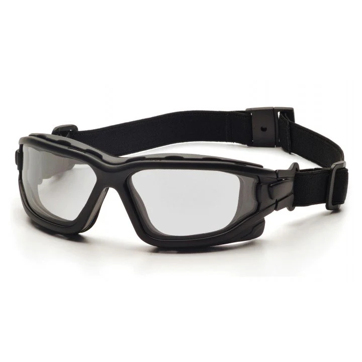 Pyramex SB7010SDT I-FORCE BLACK FRAME/CLEAR ANTI_FOG LENS SAFETY GLASSES - Mactool Shop