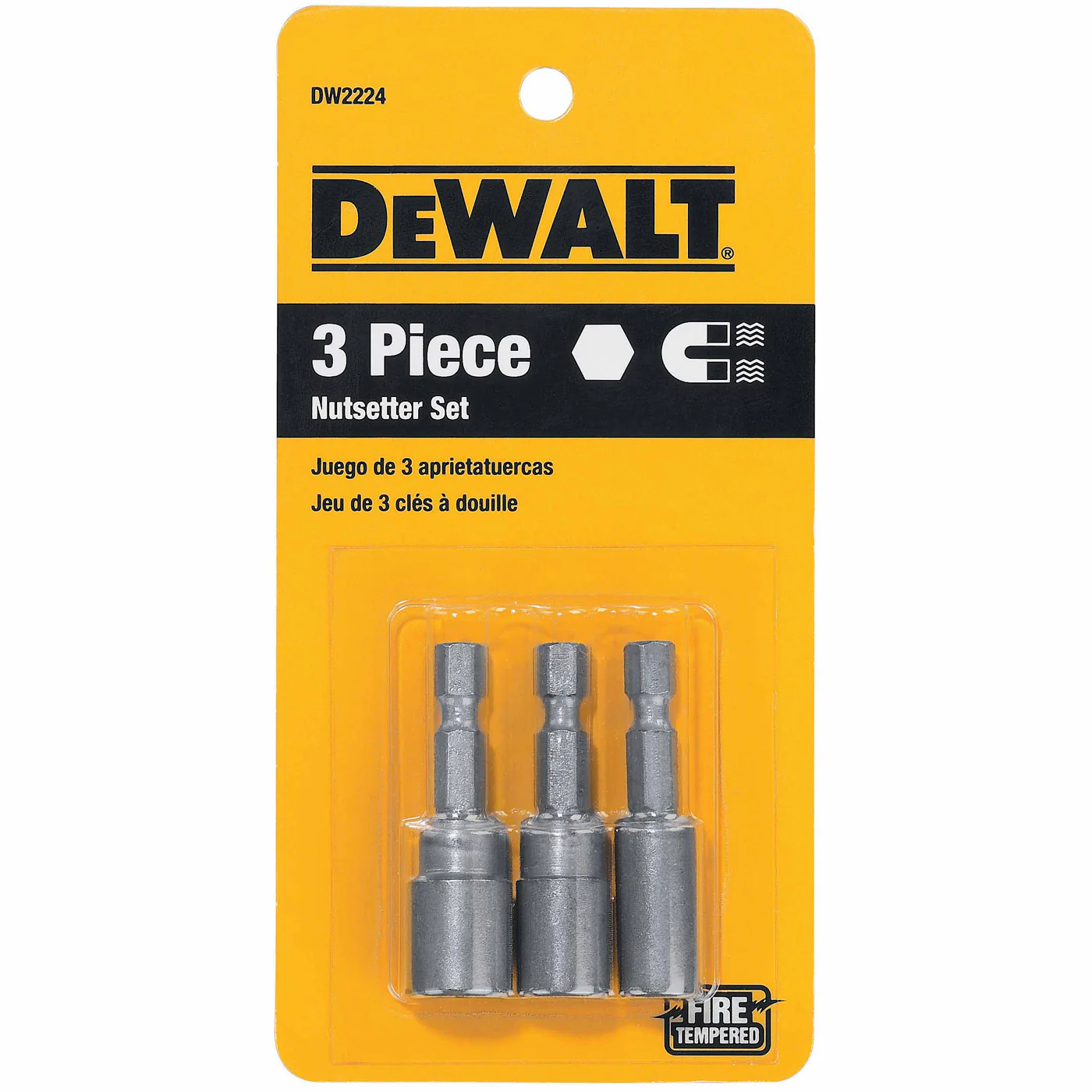 DeWalt DW2224 3 Piece Nutdriver Set (1/4