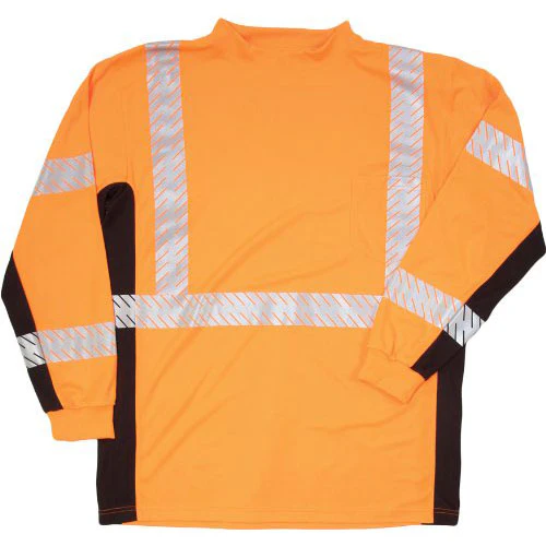 ML Kishigo 9135-3X Orange Class 3 Black Series Long Sleeve T-Shirt, 3X-Large - Mactool Shop