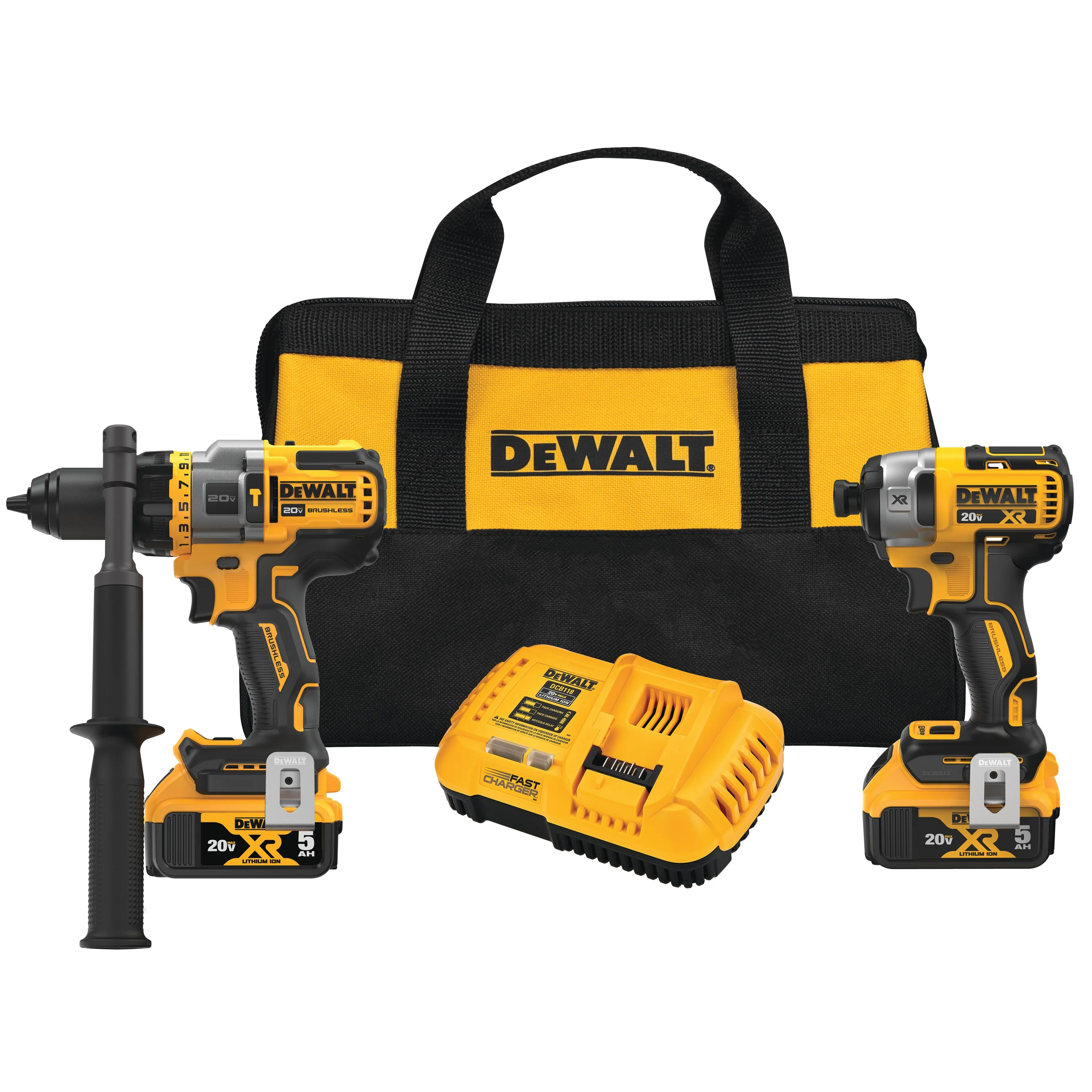 DeWalt DCK2100P2 20V MAX Brushless 2-Tool Combo Kit with Hammer Drill/Driver & Impact Driver - Mactool Shop