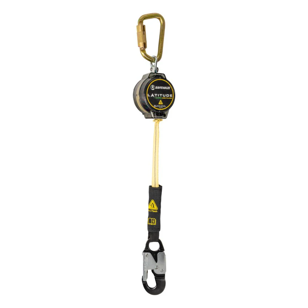 Safewaze 020-5202 Latitude Pro Arc Flash 7' Single Web SRL: Carabiner, Alu Snap Hook - Mactool Shop