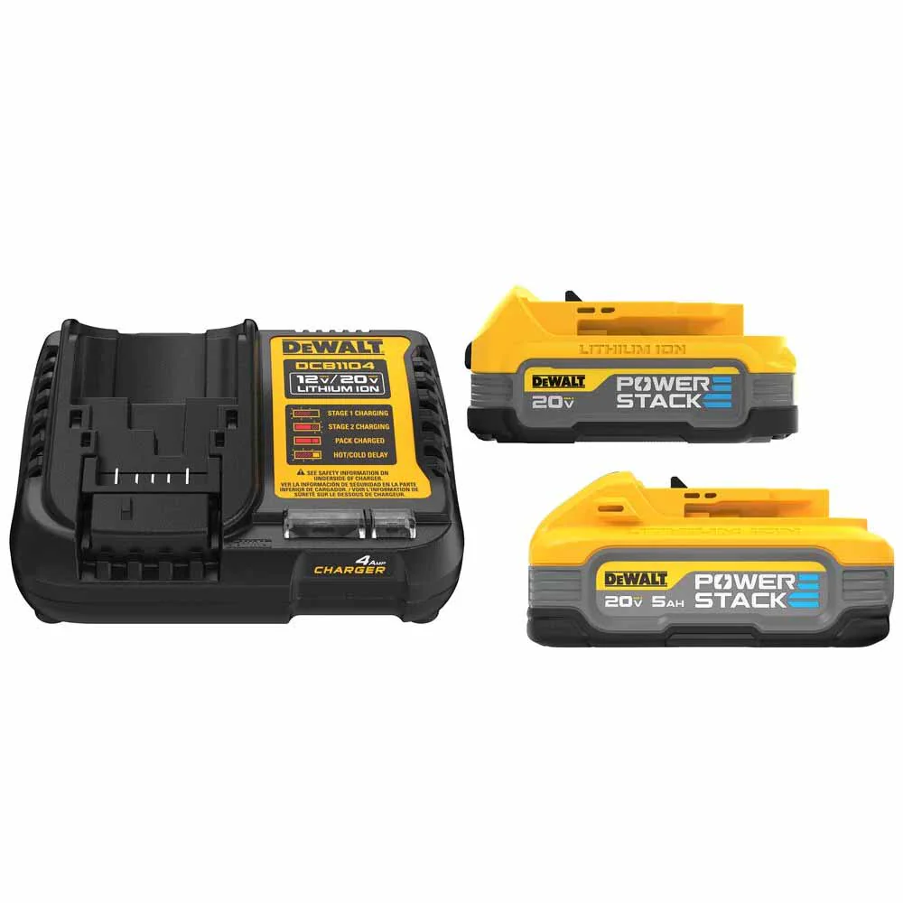 DeWalt DCBP315-2C PowerStack Compact Battery + 5ah Battery Starter Kit - Mactool Shop