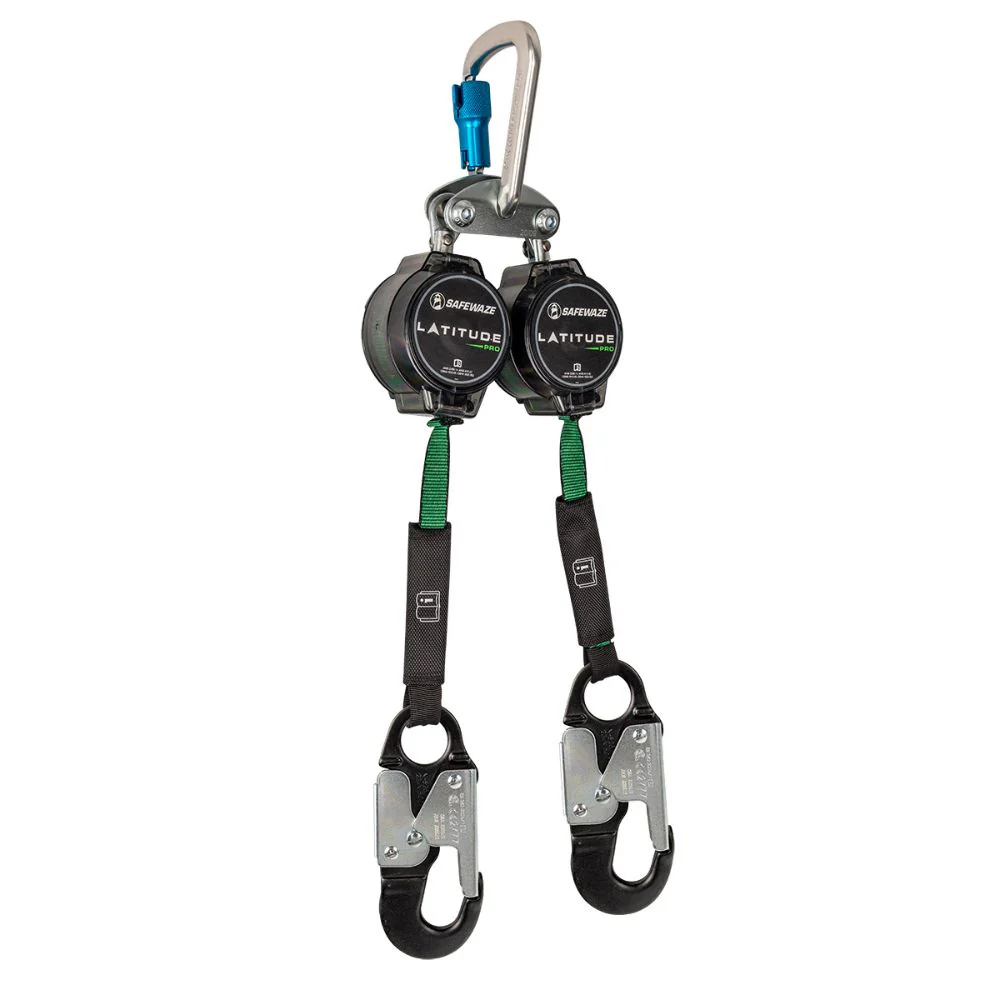 Safewaze 018-5021 Latitude Pro 7' Dual Web SRL: FS-EX313, Alu Carabiner, Alu Snap Hooks - Mactool Shop