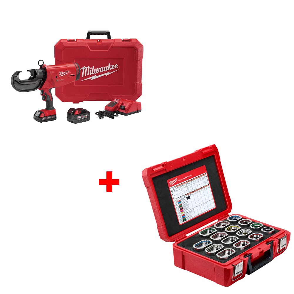 Milwaukee 2779-22 M18 750 MCM Crimper w/ FREE 49-12-KITC 750 MCM Cu 12T Die Kit - Mactool Shop