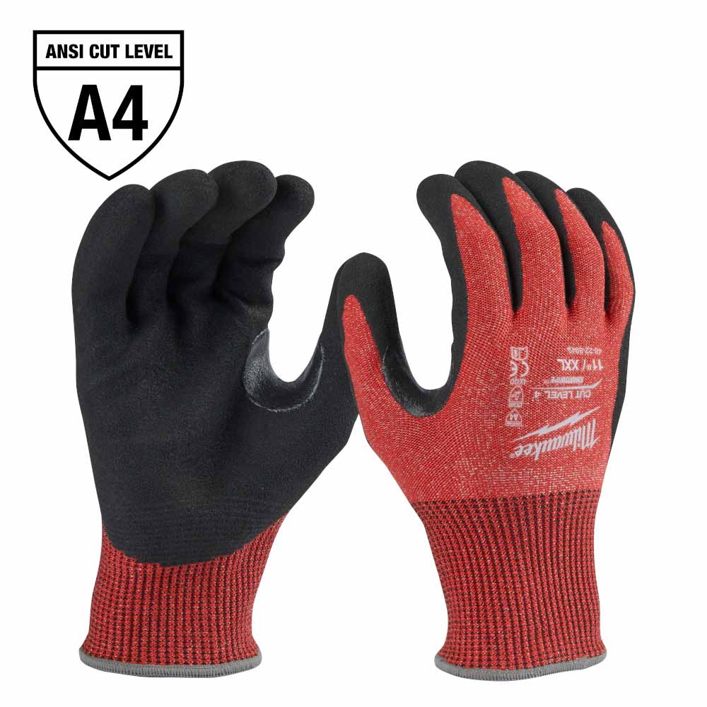Milwaukee 48-22-8949B CUT 4 NITRILE GLOVE 12PK - XXL - Mactool Shop
