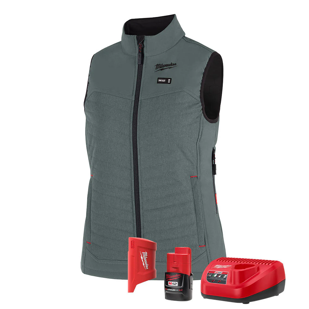 Milwaukee F300E-21 M12 Women's Green Axis Vest with (1) 2.0 Ah Battery and Charger - Mactool Shop