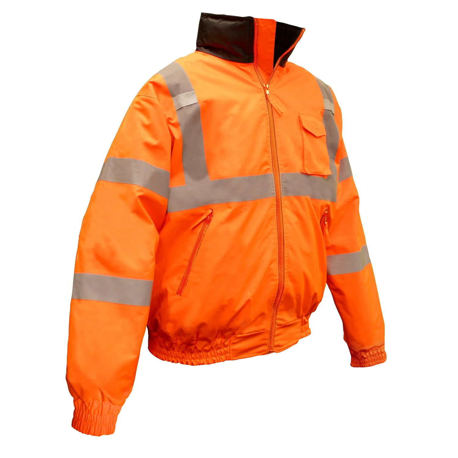 Radians SJ11Q-3ZOS-L Large Class 3 Quilted Bomber Jacket - Orange - Mactool Shop