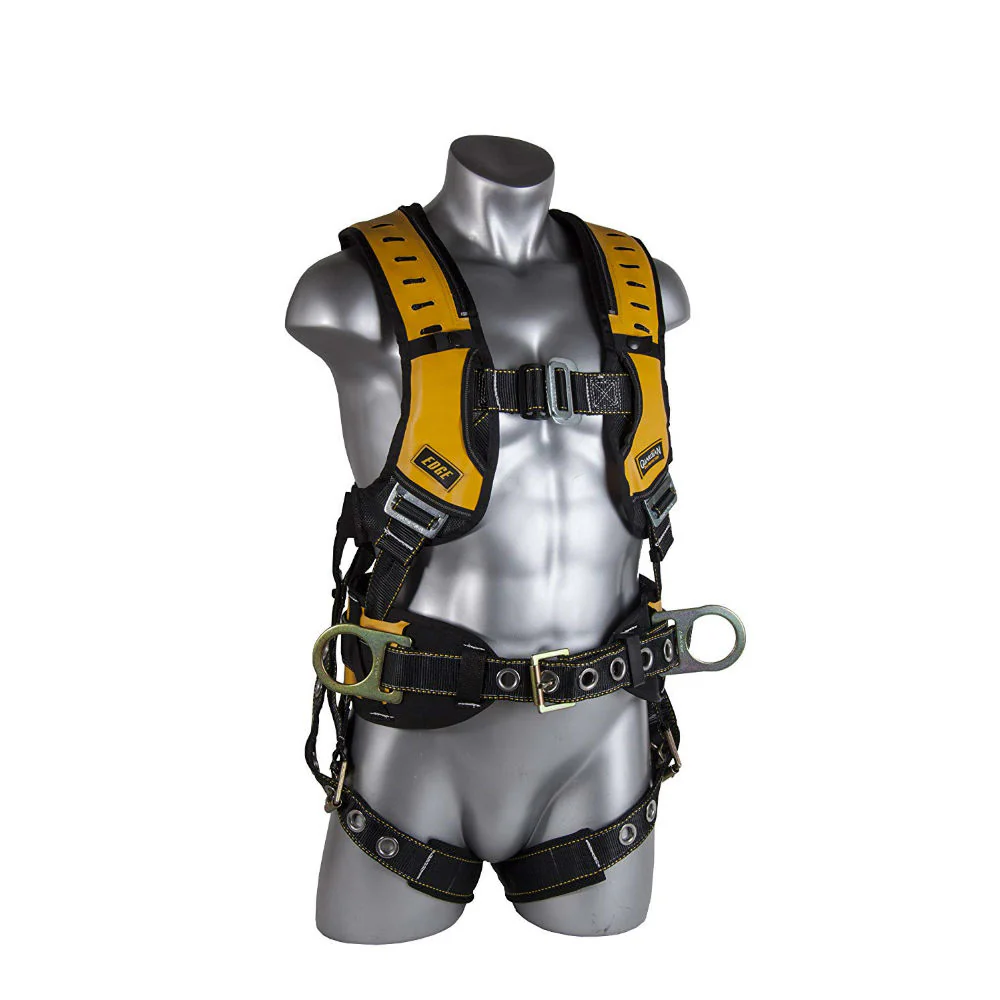 Guardian 193062 Construction Premium Edge Harness XXL, Yellow-Black, Pass-Thru Chest, TB Waist/Legs - Mactool Shop