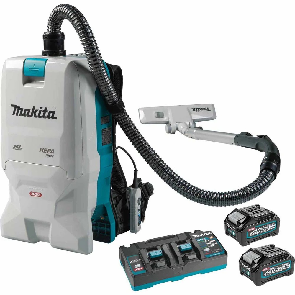 Makita GCV08PM 40V max XGT Brushless Cordless 6 Quart HEPA Filter Backpack Dry Vacuum Kit (4.0Ah) - Mactool Shop