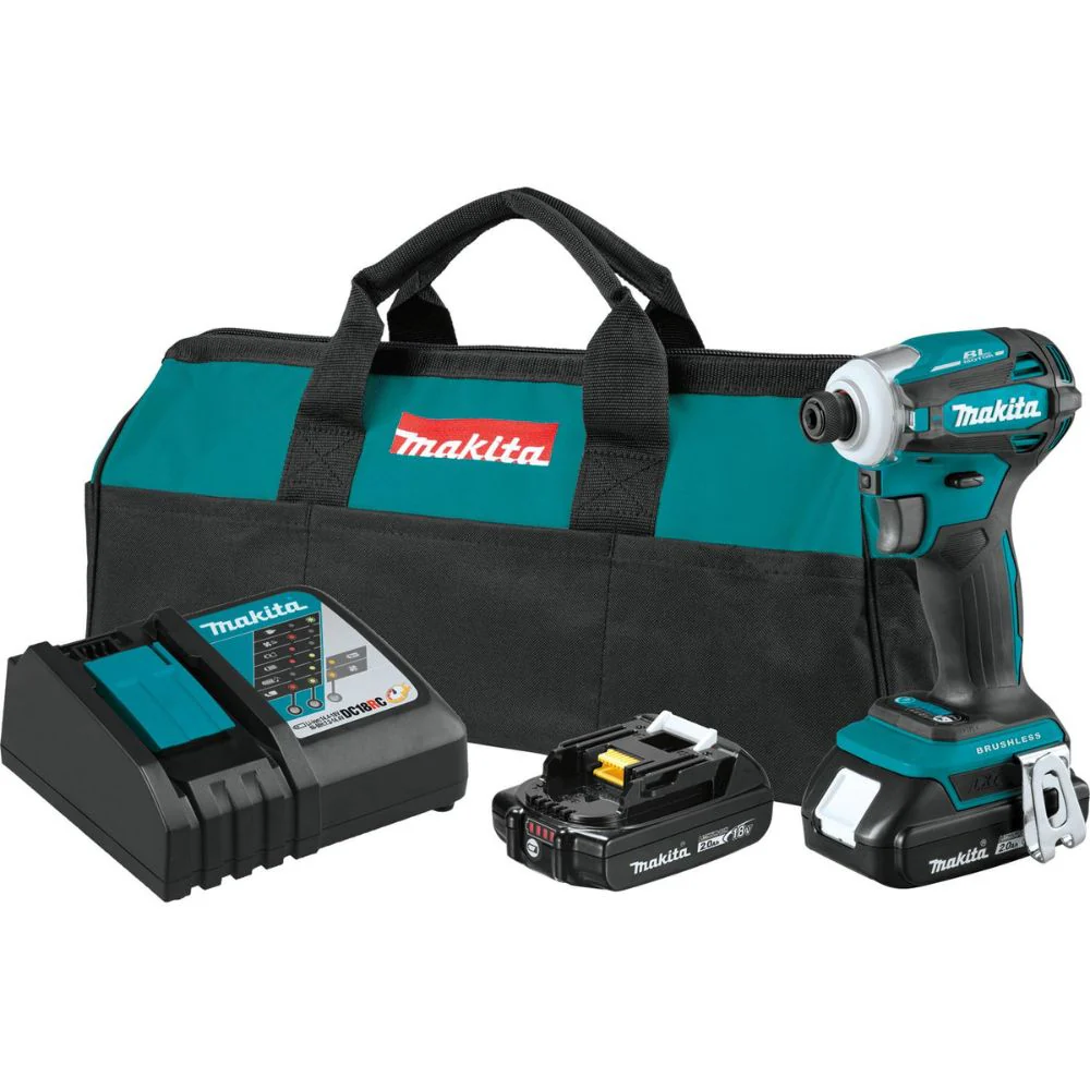 Makita XDT19R 18V LXT Lithium-Ion Compact Brushless Cordless Quick-Shift Mode 4-Speed Impact Driver Kit (2.0Ah) - Mactool Shop