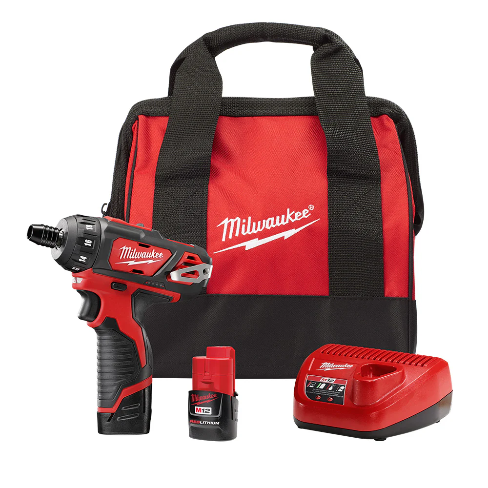 Milwaukee 2406-22 M12 1/4” Hex 2 Spd Screwdriver Kit - Mactool Shop