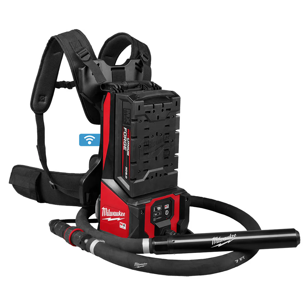 Milwaukee MXF372-2XCB MX FUEL Backpack High Cycle Concrete Vibrator Kit w/ 7' Whip / 1.75
