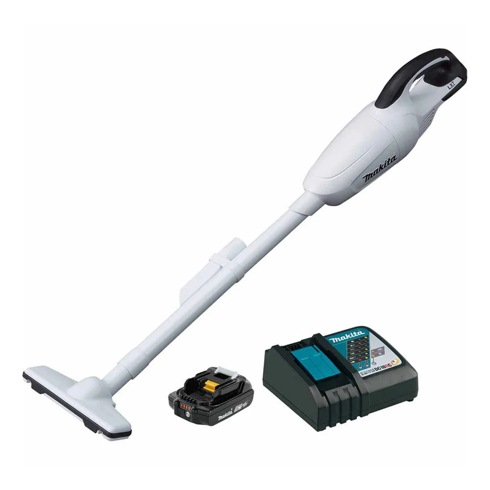 Makita XLC02RB1W 18V Compact Li-Ion Brushless Cordless Vacuum Kit - Mactool Shop
