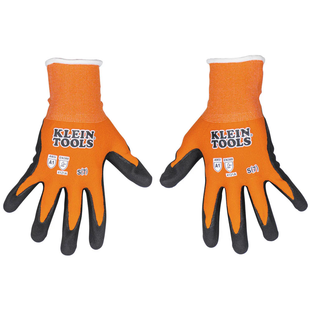 Klein 60579 Knit Dipped Gloves, Cut Level A1, Touchscreen, Small, 2-Pair - Mactool Shop