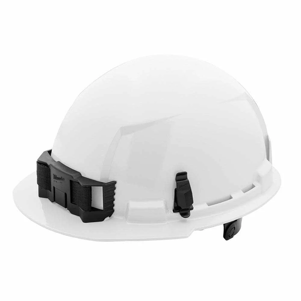 Milwaukee 48-73-1120 White Front Brim Hard Hat with 6PT Ratcheting Suspension – Type 1 Class E - Mactool Shop