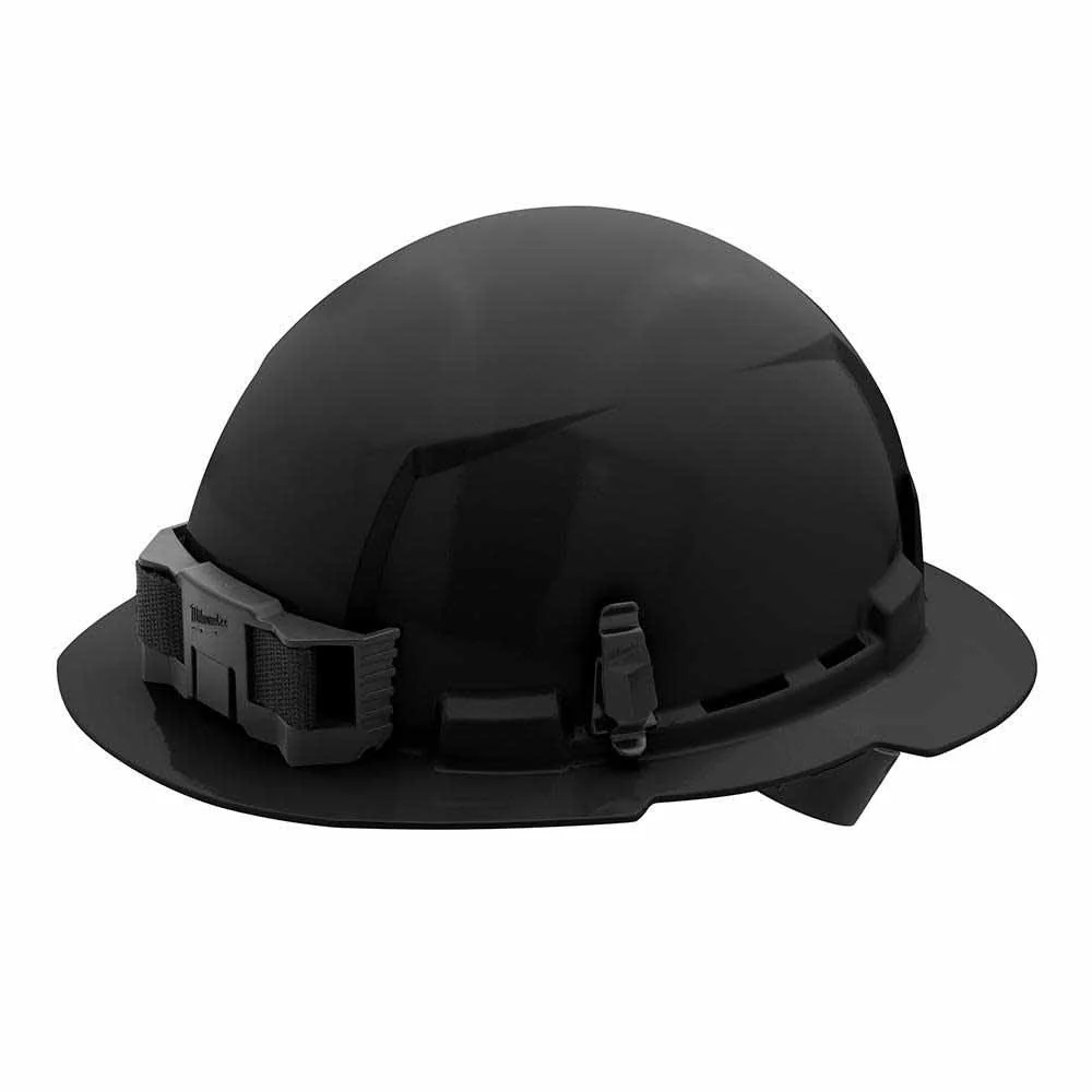 Milwaukee 48-73-1111 Black Full Brim Hard Hat with 4PT Ratcheting Suspension – Type 1 Class E - Mactool Shop