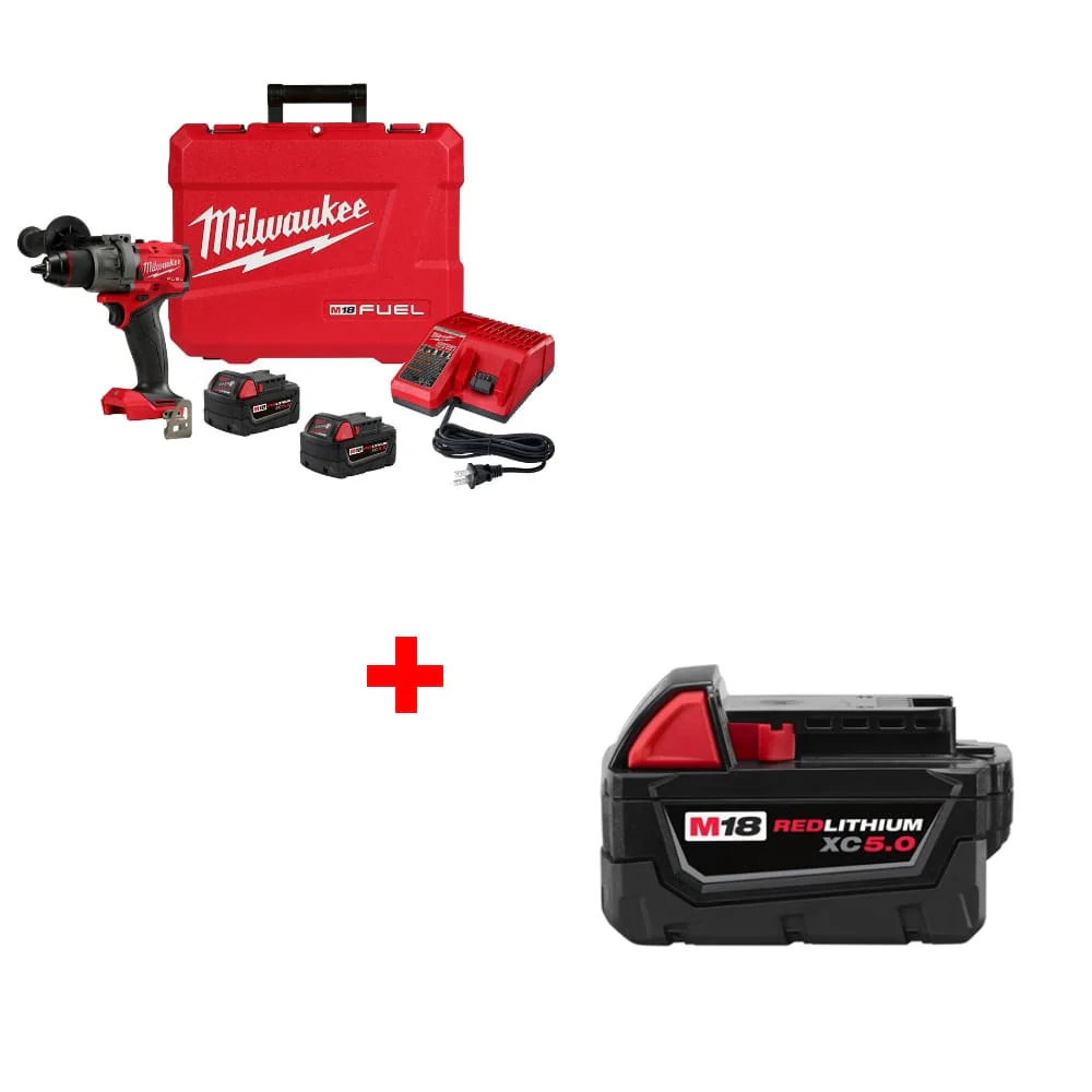 Milwaukee 2903-22 M18 FUEL Drill/Driver Kit w/ FREE 48-11-1850 M18 Battery Pack - Mactool Shop