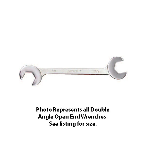 Wright Tool 1396 Open End Double Angle Wrench 15? & 60? Satin 1-7/8