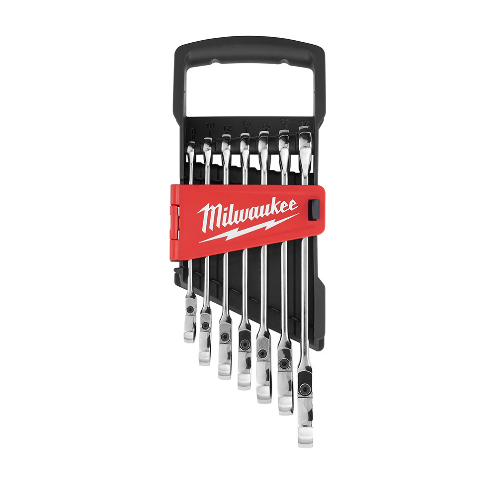 Milwaukee 48-22-9529 7pc Flex Head Ratcheting Wrench Set - Metric - Mactool Shop