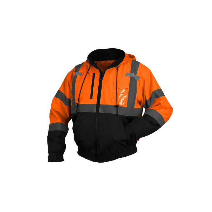 Pyramex RJ3120XL Winter Wear - Hi-Vis Orange Bomber Jacket - Extra Large - Mactool Shop