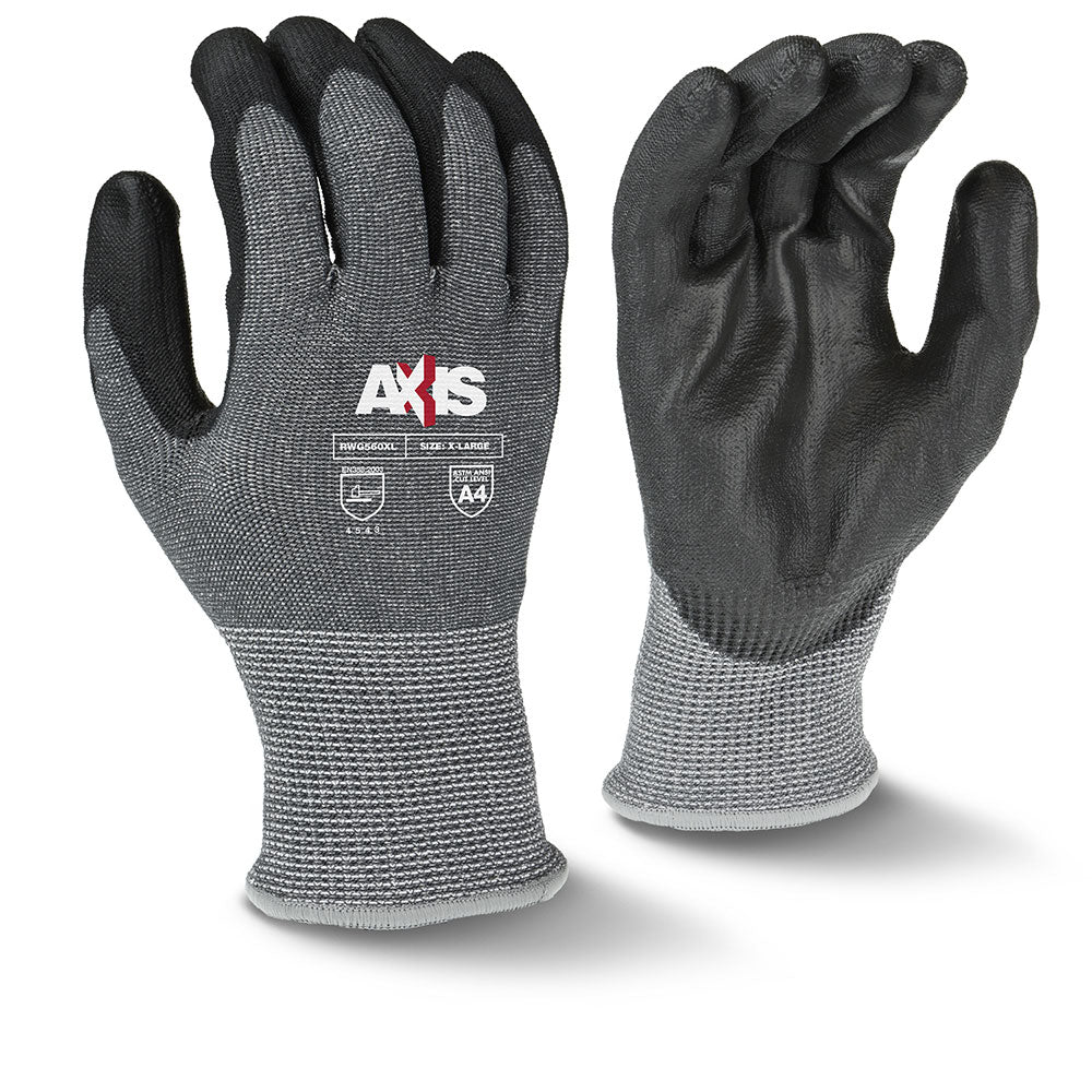 Radians RWG560XXL AXIS Cut Protection Level A4 PU Coated Glove, XX-Large - Mactool Shop